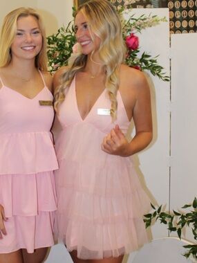 Hello Molly Blush Pink Tulle Mini Dress